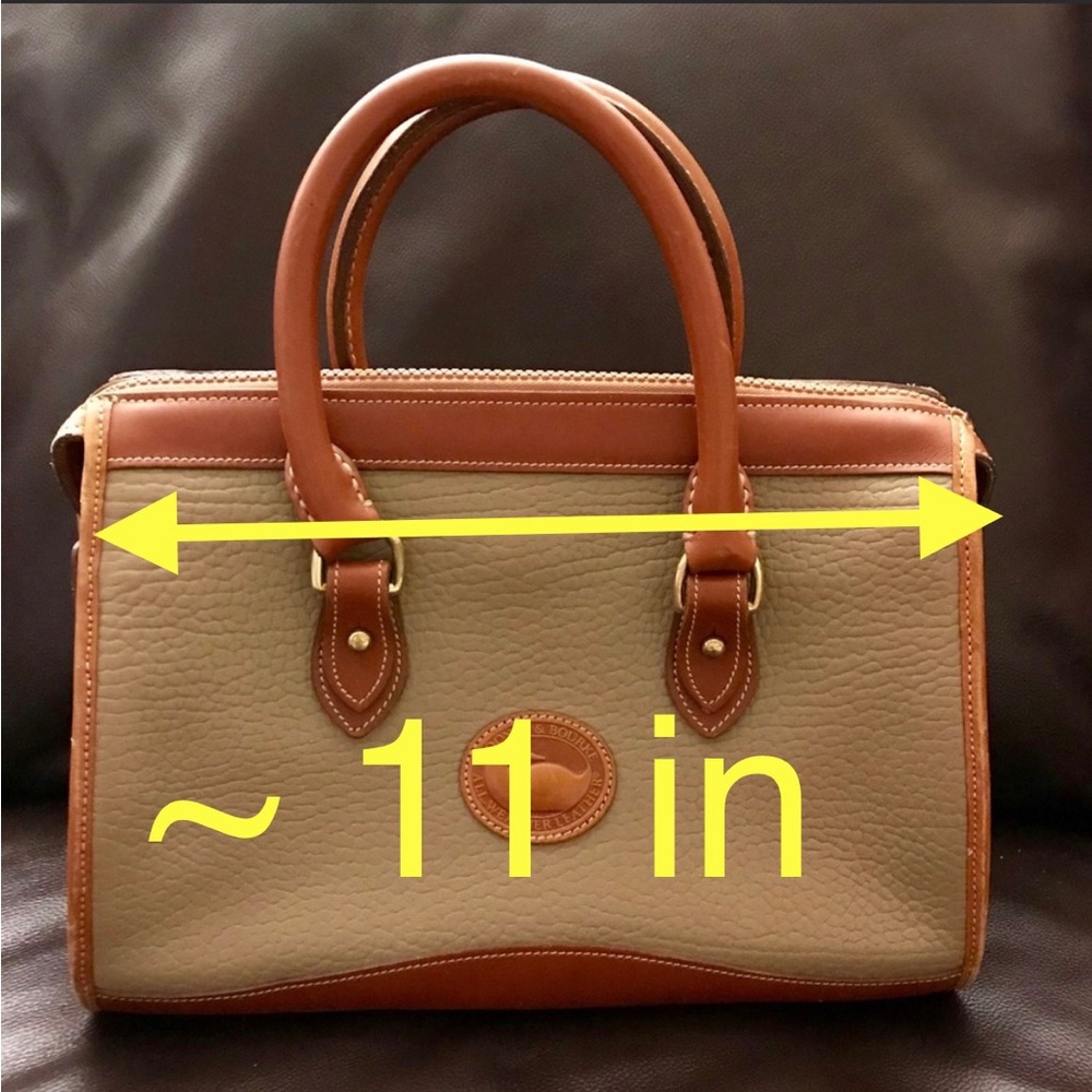 Vintage Dooney & Bourke AWL Satchel Taupe Mushroom Color - Picture 7 of 9